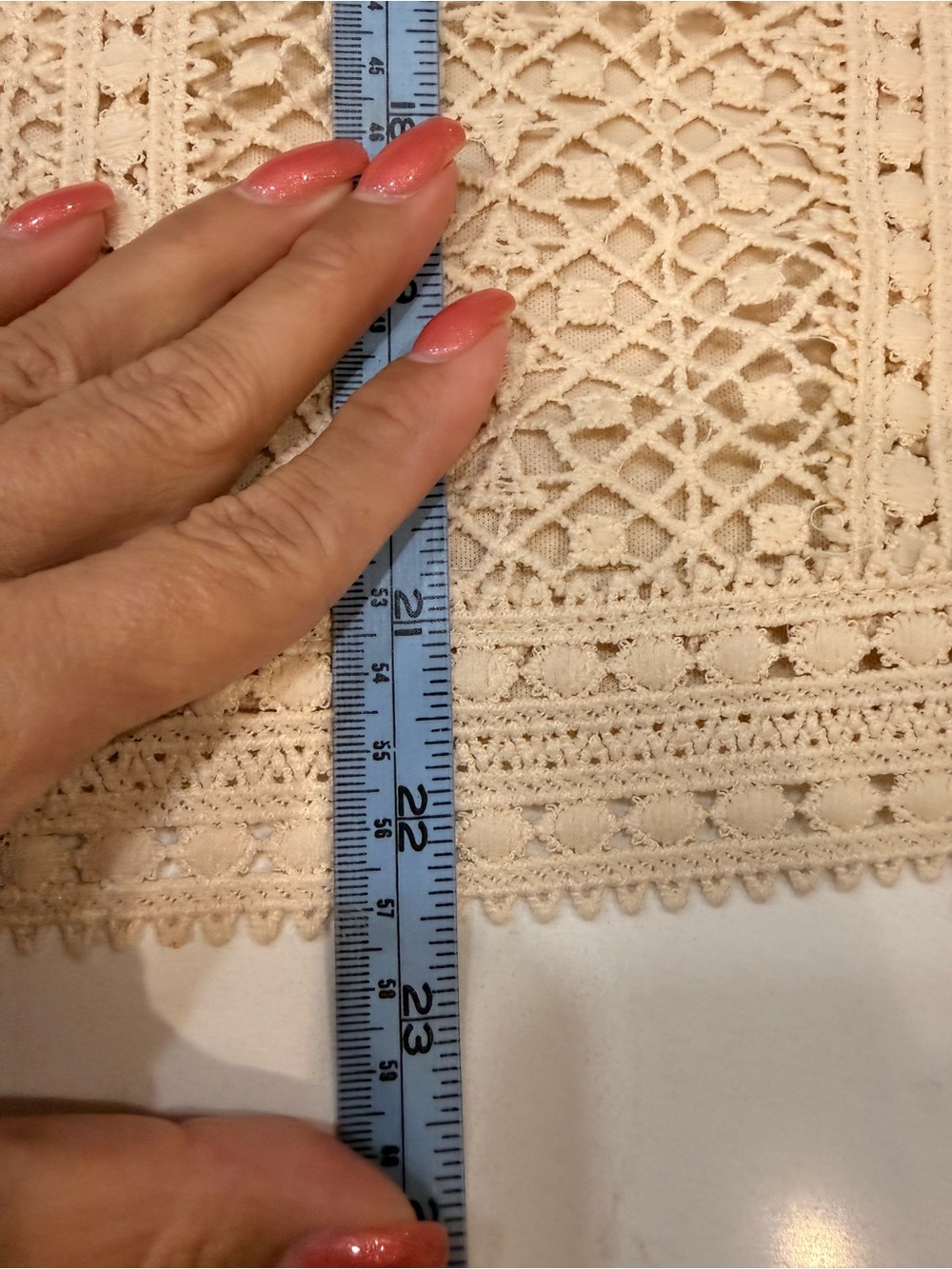 NWT – Pinky by Ultra Pink – Off White Crochet Top – Large - Picture 7 of 7